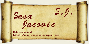 Saša Jačović vizit kartica